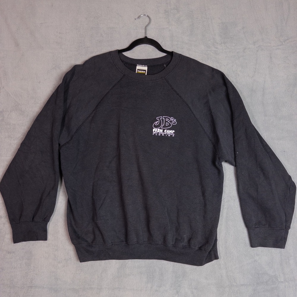 Tultex Sweatshirt Unisex 2XL Black JB's Fish Camp Florida Vintage 90s